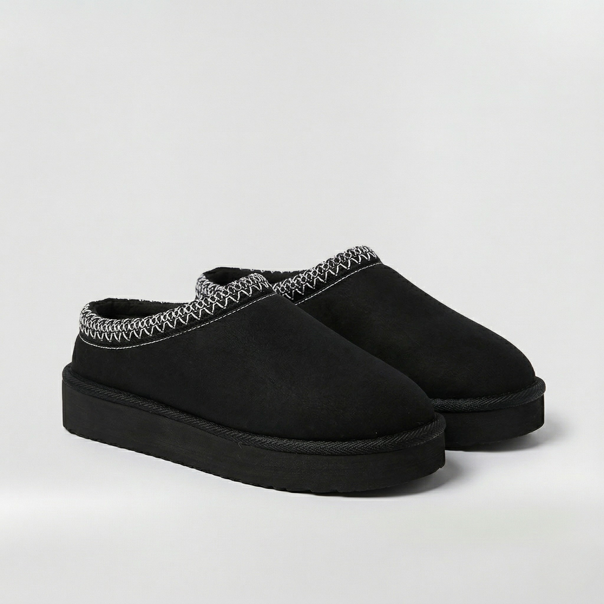 Pantofole Donna Invernali con Suola Platform Scarpe Casa Calde Stile Ciabatte Casual