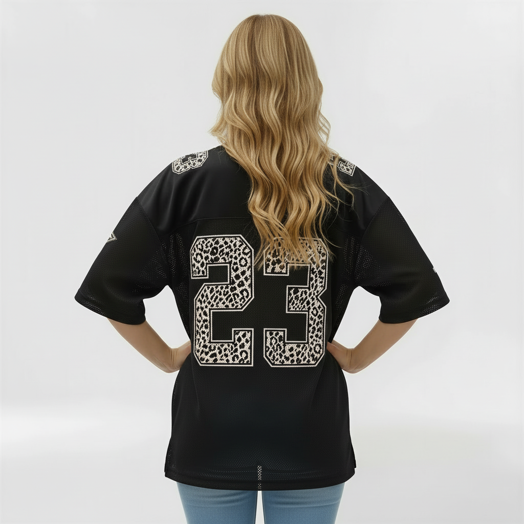 T-shirt oversize da donna con stampa frontale per uso casual