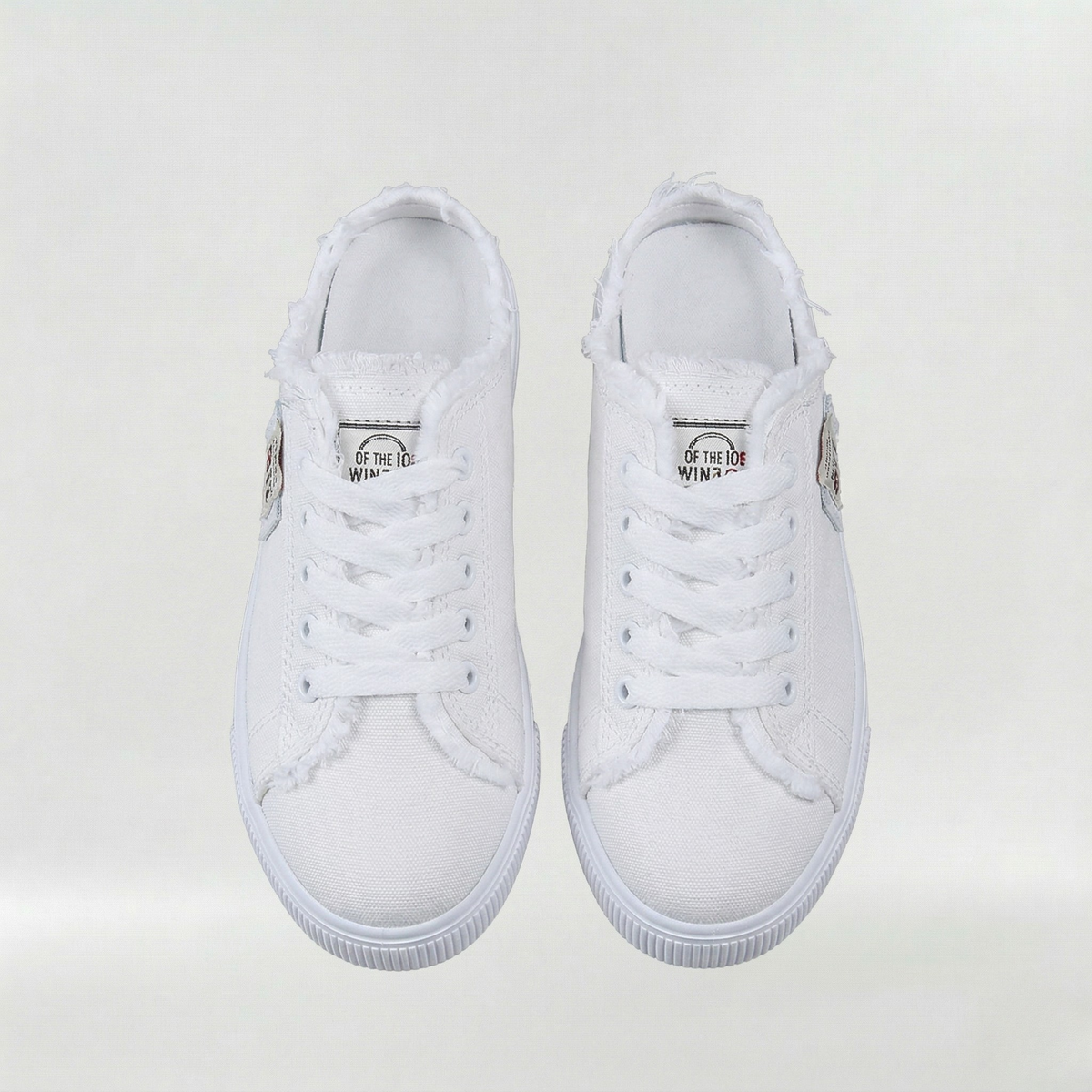 Sneakers Donna Casual in Tela con Lacci Scarpe Basse Estive Comode Senza Tallone