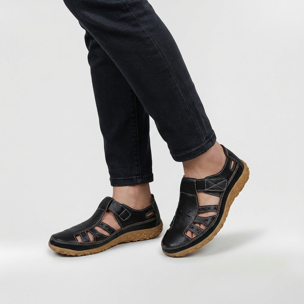 Sandali Donna Comfort con Chiusura a Strappo Scarpe Ortopediche Traspiranti Casual