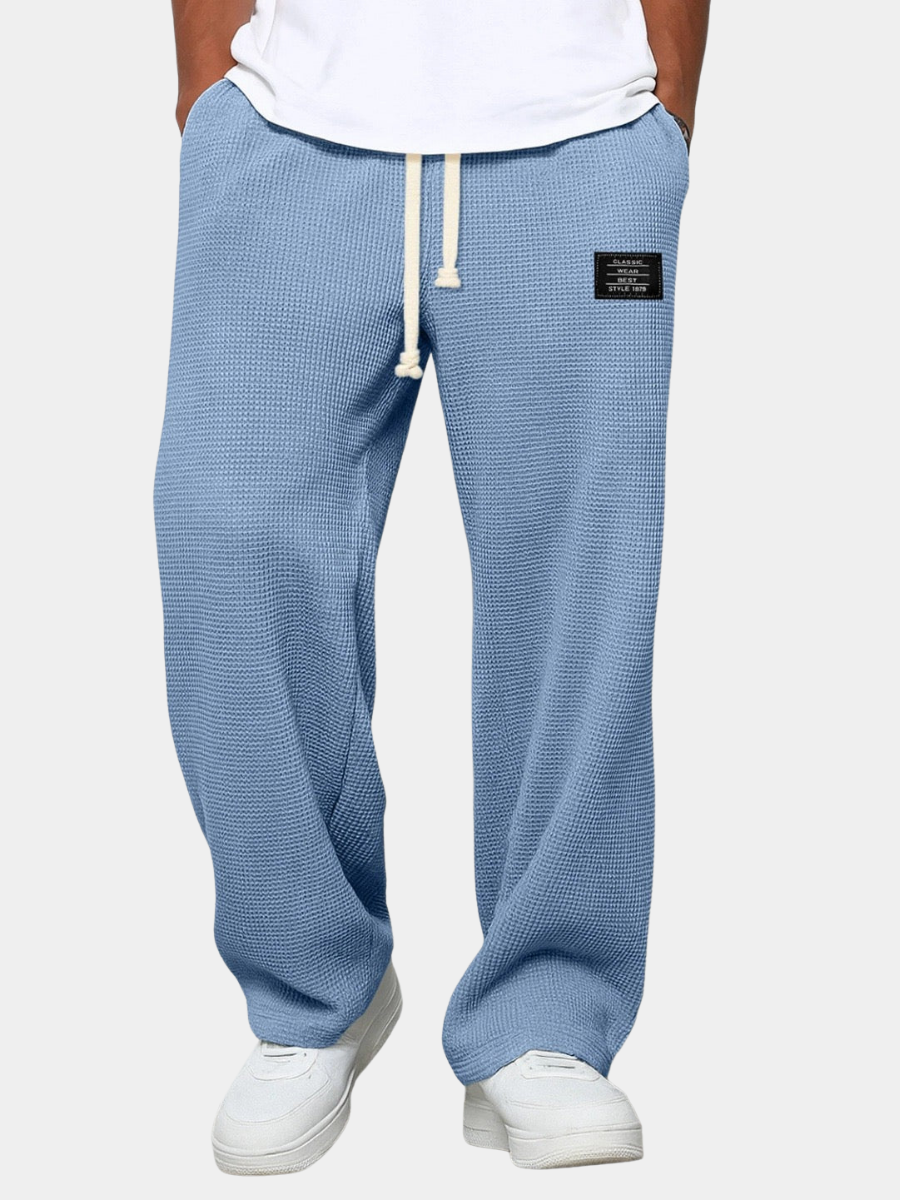 Pantaloni Comodi da Uomo Vestibilità Relax con Vita Regolabile e Tessuto Traspirante