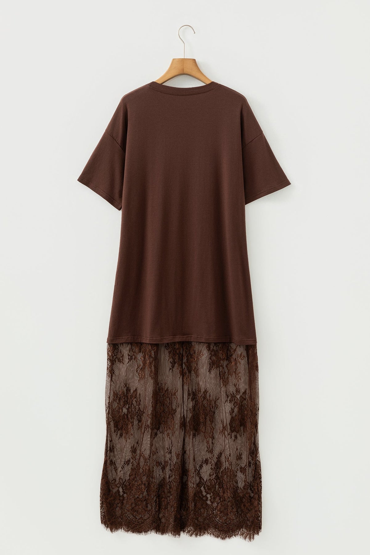 Abito Maxi Largo a Maniche Corte con Patchwork Floreale