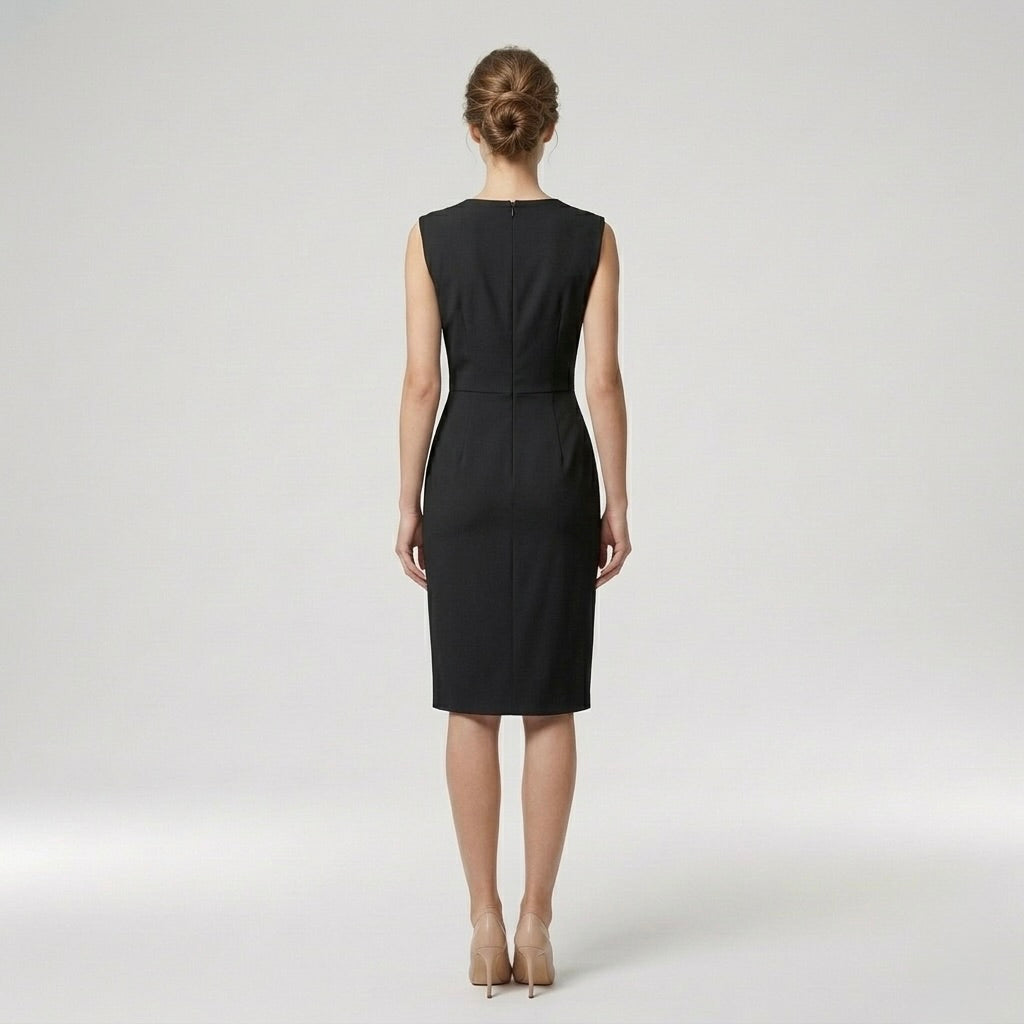 Abito Midi Elegante da Donna Senza Maniche – Vestito Slim Fit Raffinato