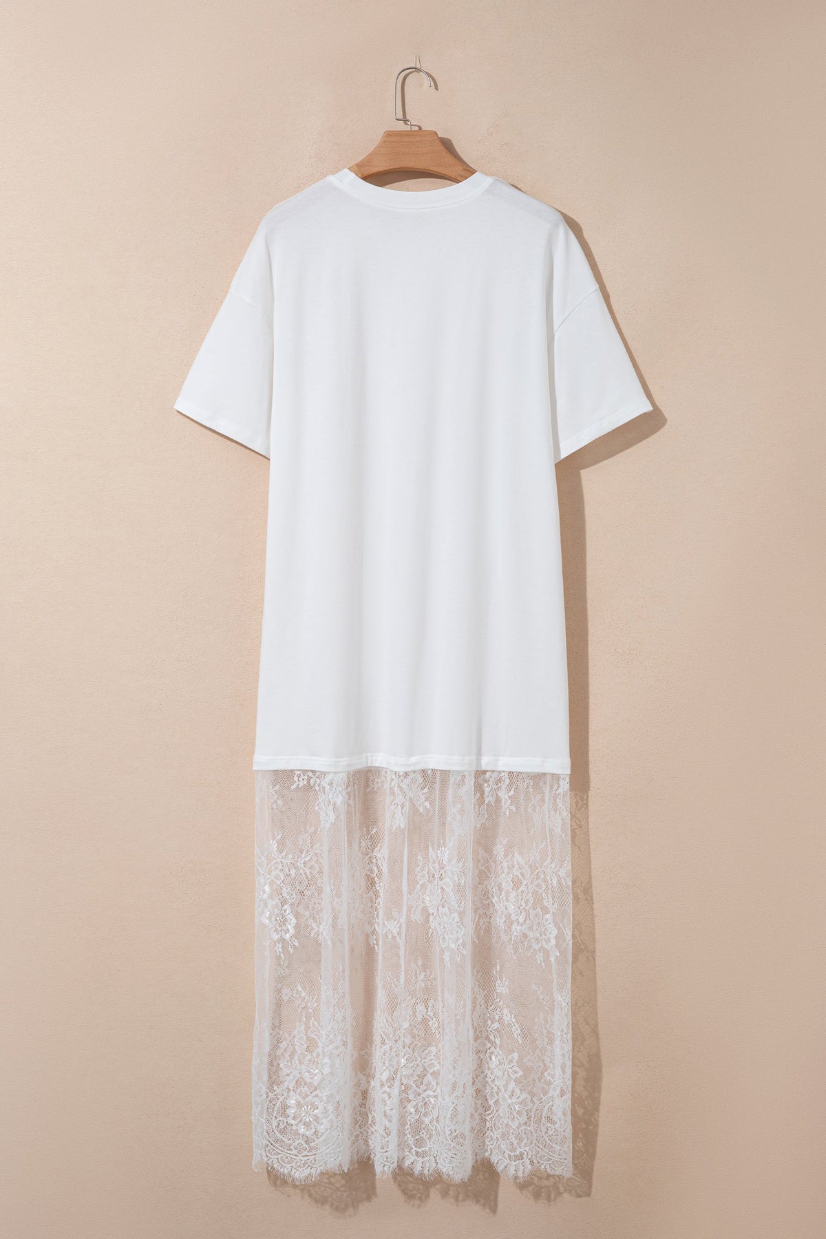 Abito Maxi Largo a Maniche Corte con Patchwork Floreale
