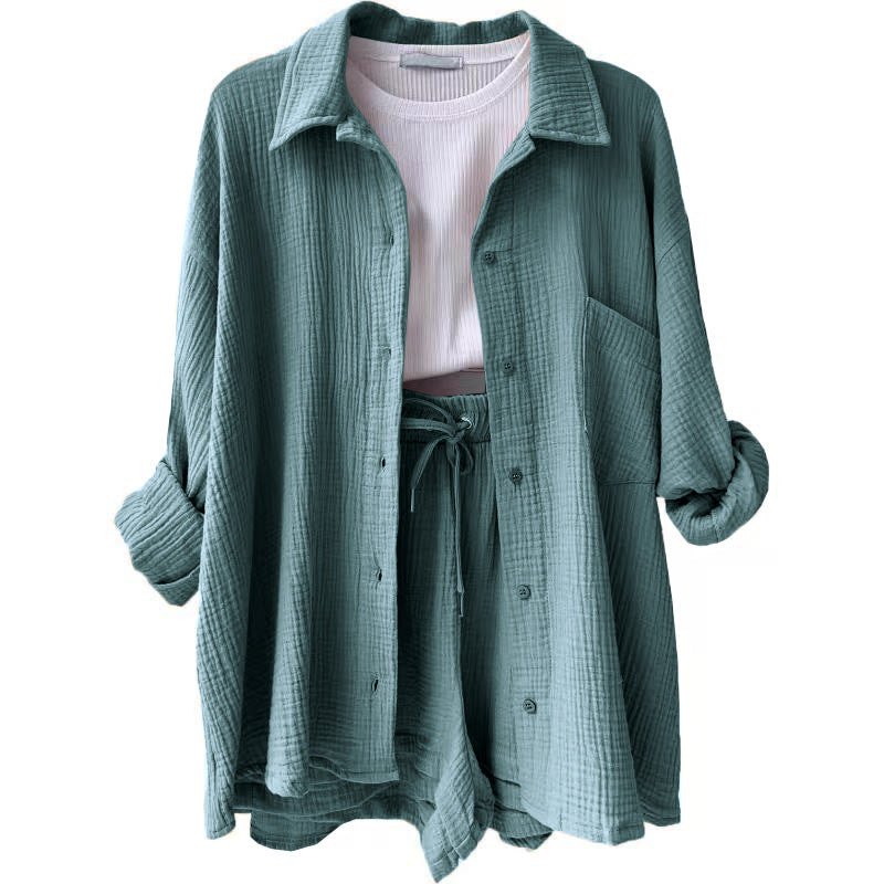 Completo Estivo Due Pezzi | Camicia e Shorts da Donna
