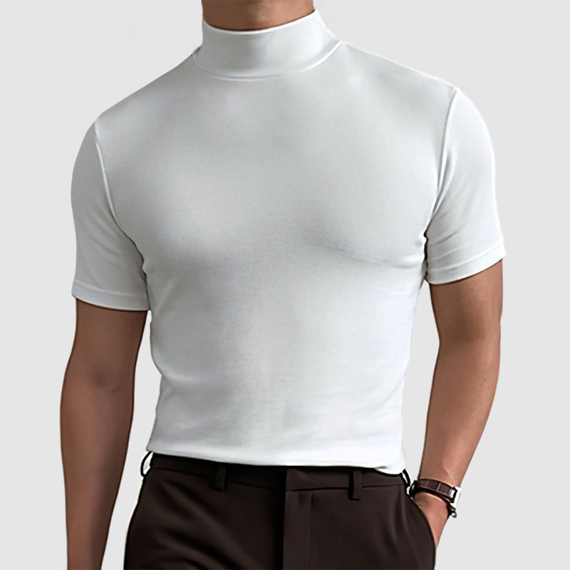 T-shirt Uomo in Cotone Elasticizzato Morbido | Maglietta Girocollo Traspirante per Uso Quotidiano | Vestibilità Flessibile