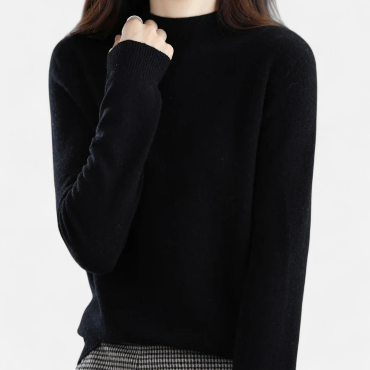Maglione a Mezzo Collo in Pura Lana da Donna