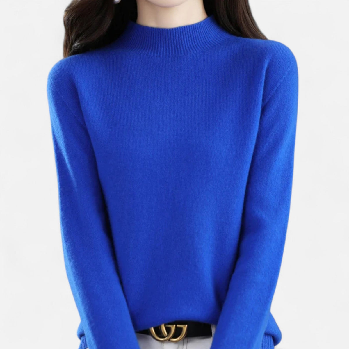 Maglione a Mezzo Collo in Pura Lana da Donna