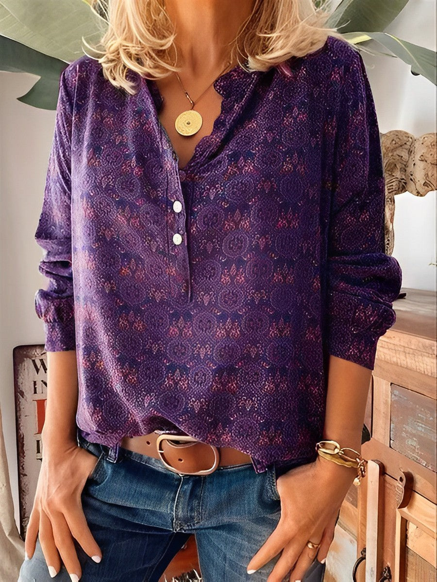 Adelinde - Blusa Estiva in Stile Vintage