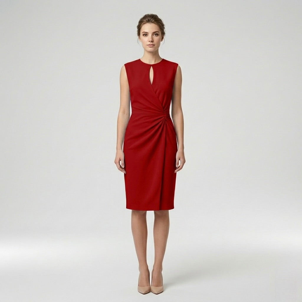 Abito Midi Elegante da Donna Senza Maniche – Vestito Slim Fit Raffinato