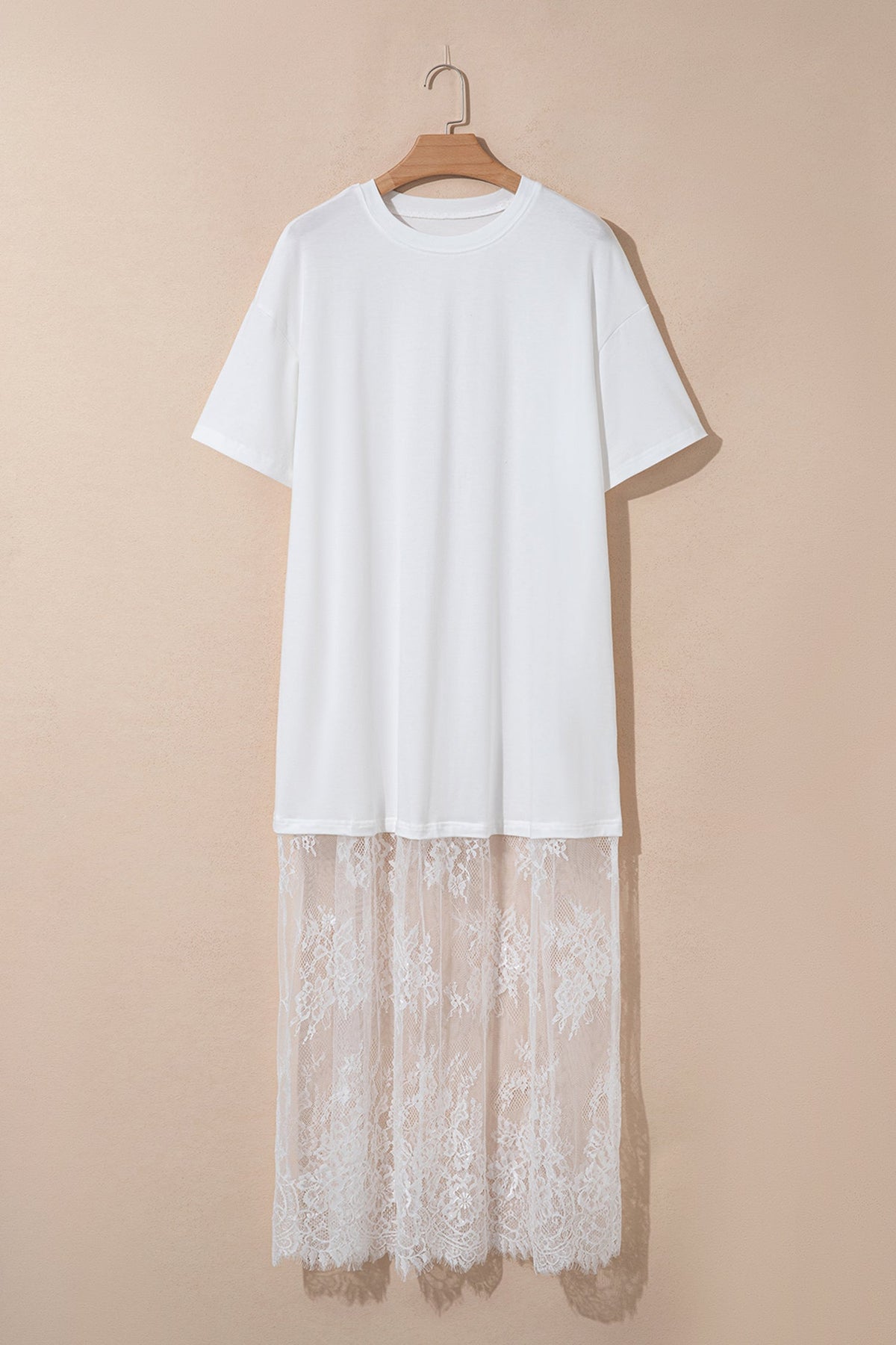 Abito Maxi Largo a Maniche Corte con Patchwork Floreale
