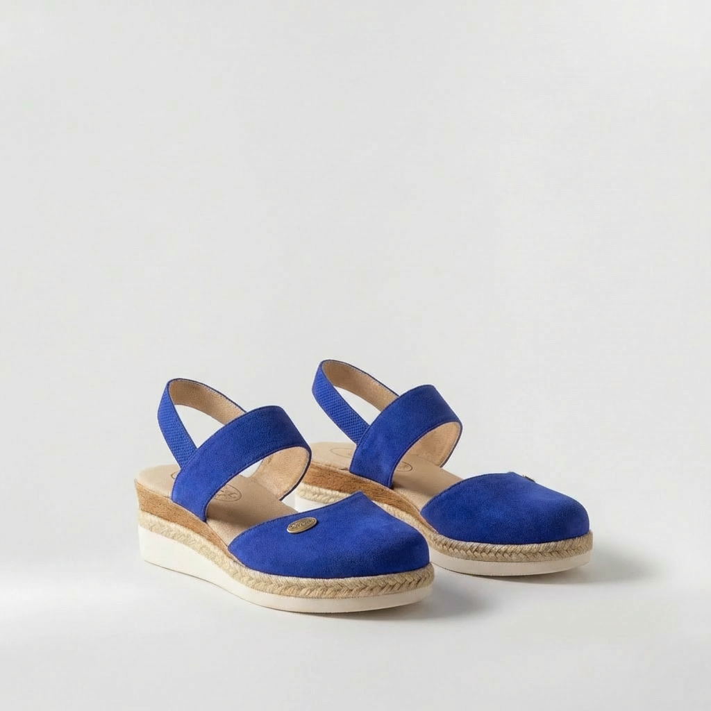 Sandali espadrillas da donna con cinturino e suola platform estiva