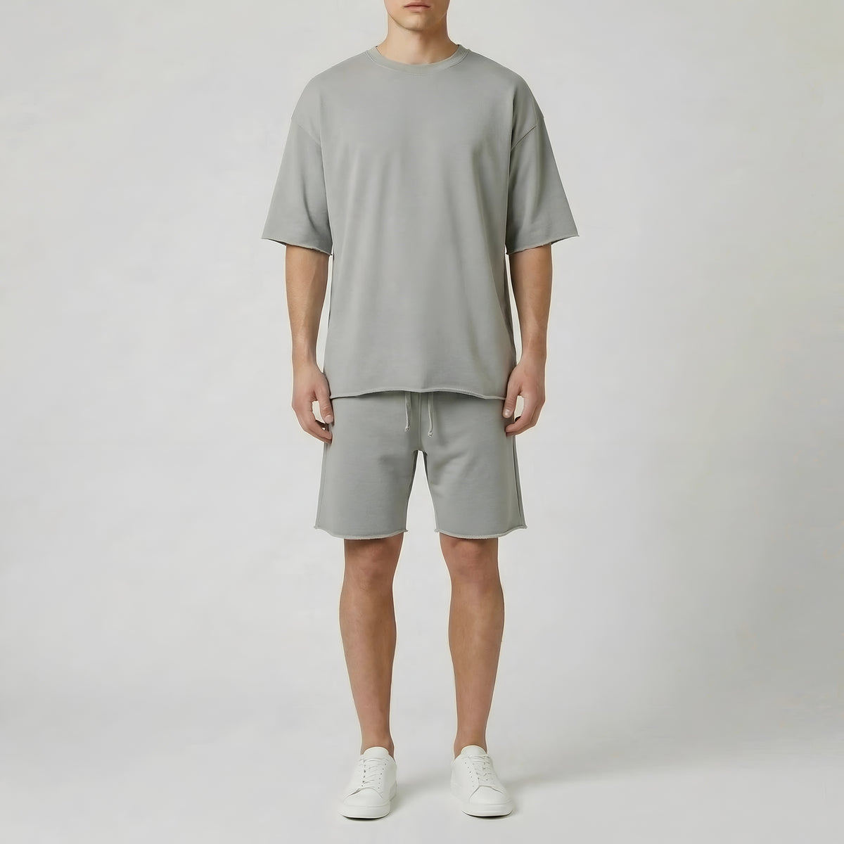Completo Uomo T-Shirt e Pantaloncini in Cotone Set Casual Estivo Sportivo Uomo