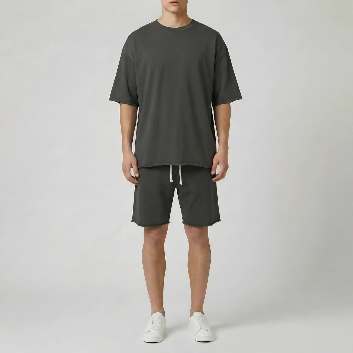Completo Uomo T-Shirt e Pantaloncini in Cotone Set Casual Estivo Sportivo Uomo