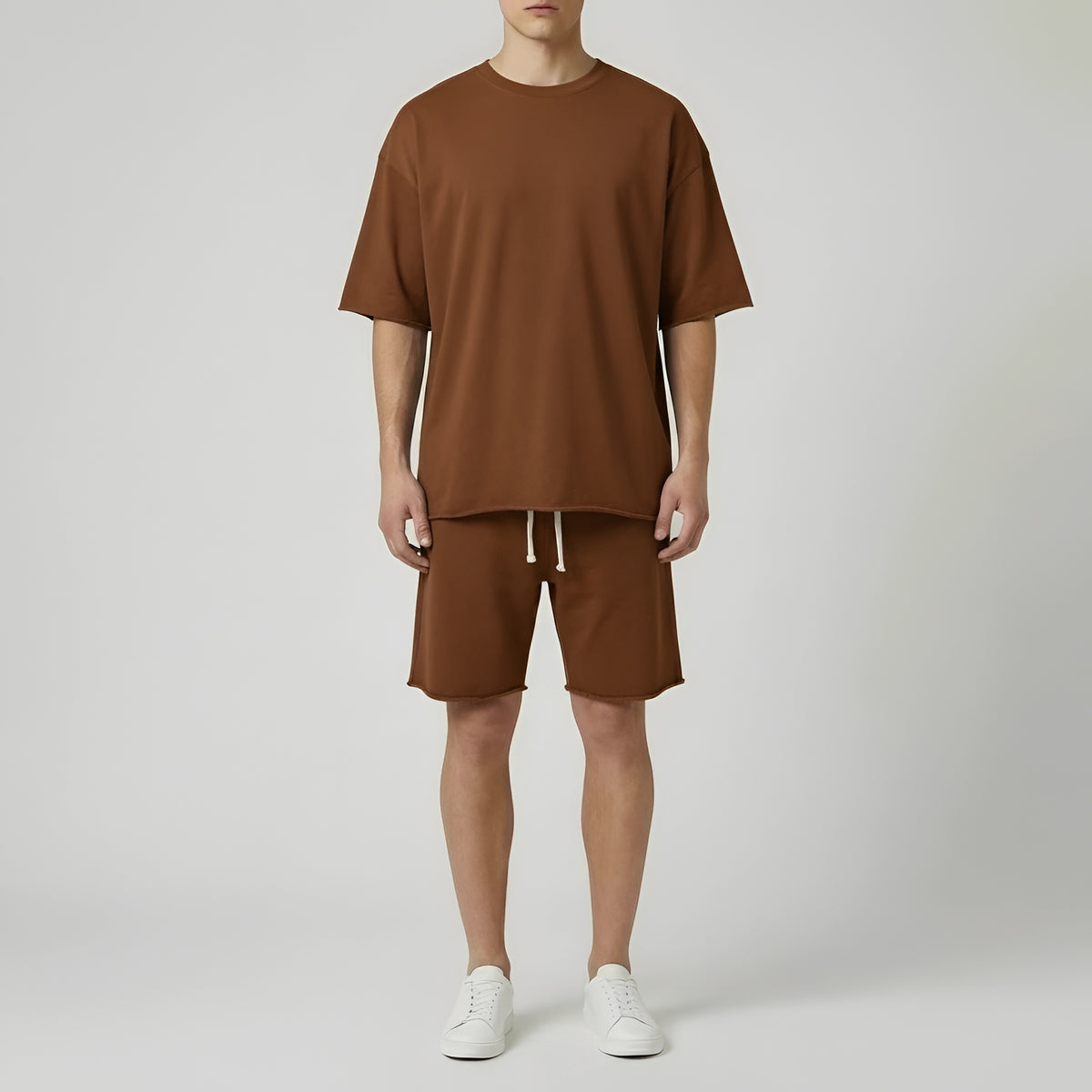 Completo Uomo T-Shirt e Pantaloncini in Cotone Set Casual Estivo Sportivo Uomo
