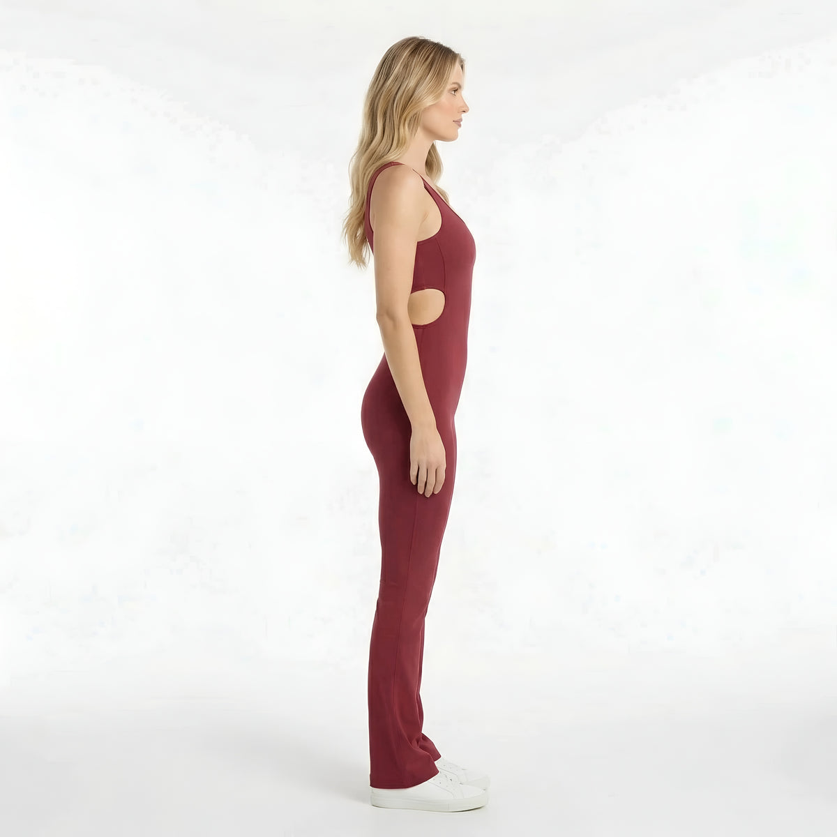 Tuta Donna Sportiva Intera Fitness Yoga Pantaloni Svasati Body Ginnastica Senza Maniche