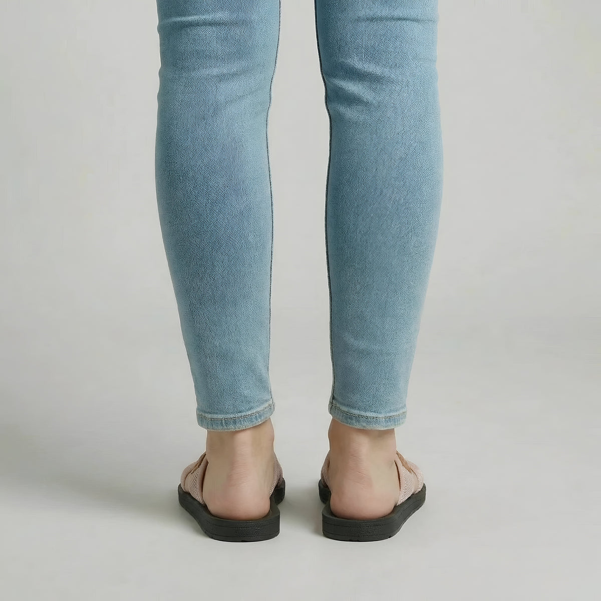 Sandali Donna Infradito Casual con Fasce in Tessuto Ciabatte Estive Suola Gomma