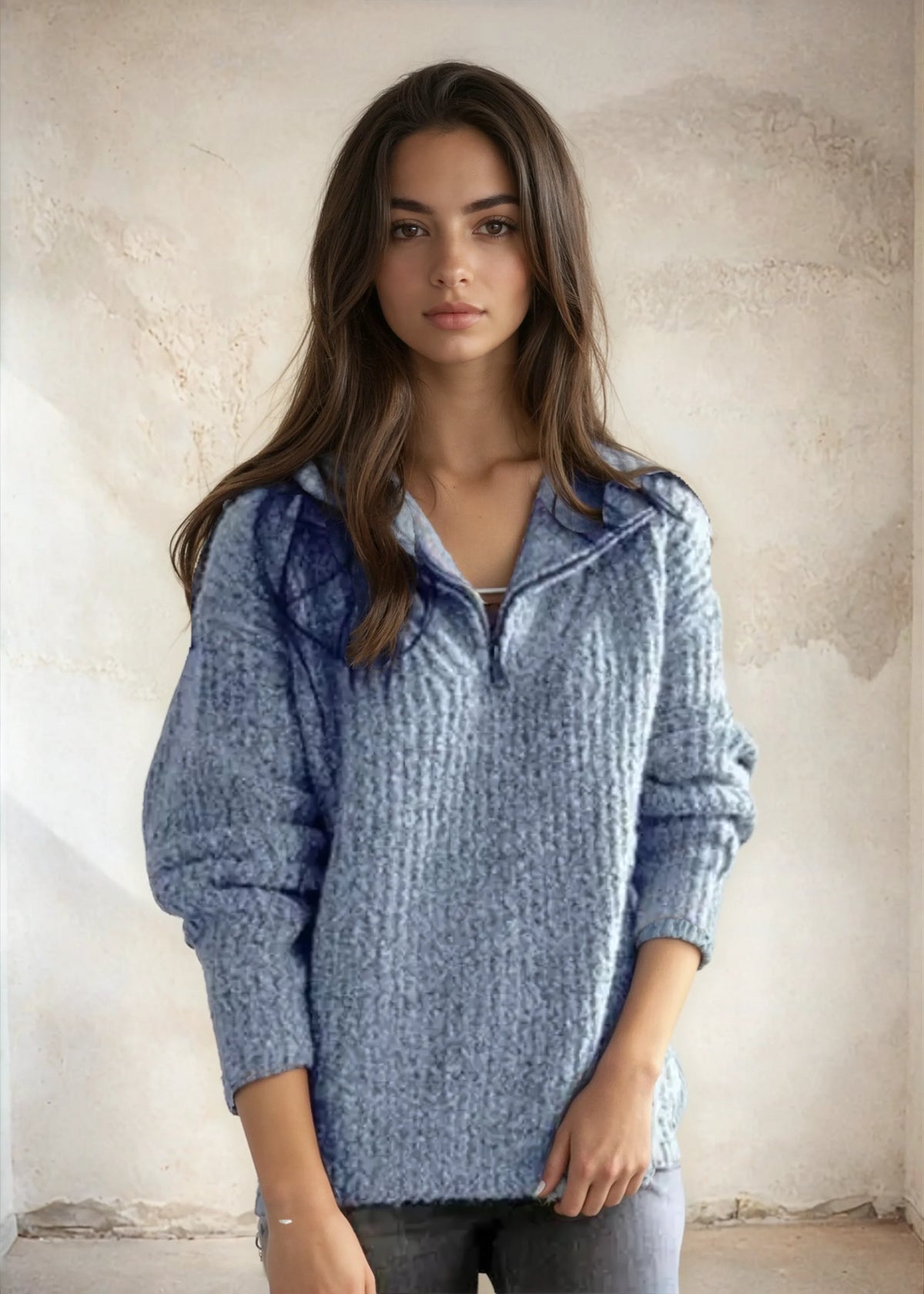 Adrianna™ Maglione Chic Half-Zip da Donna