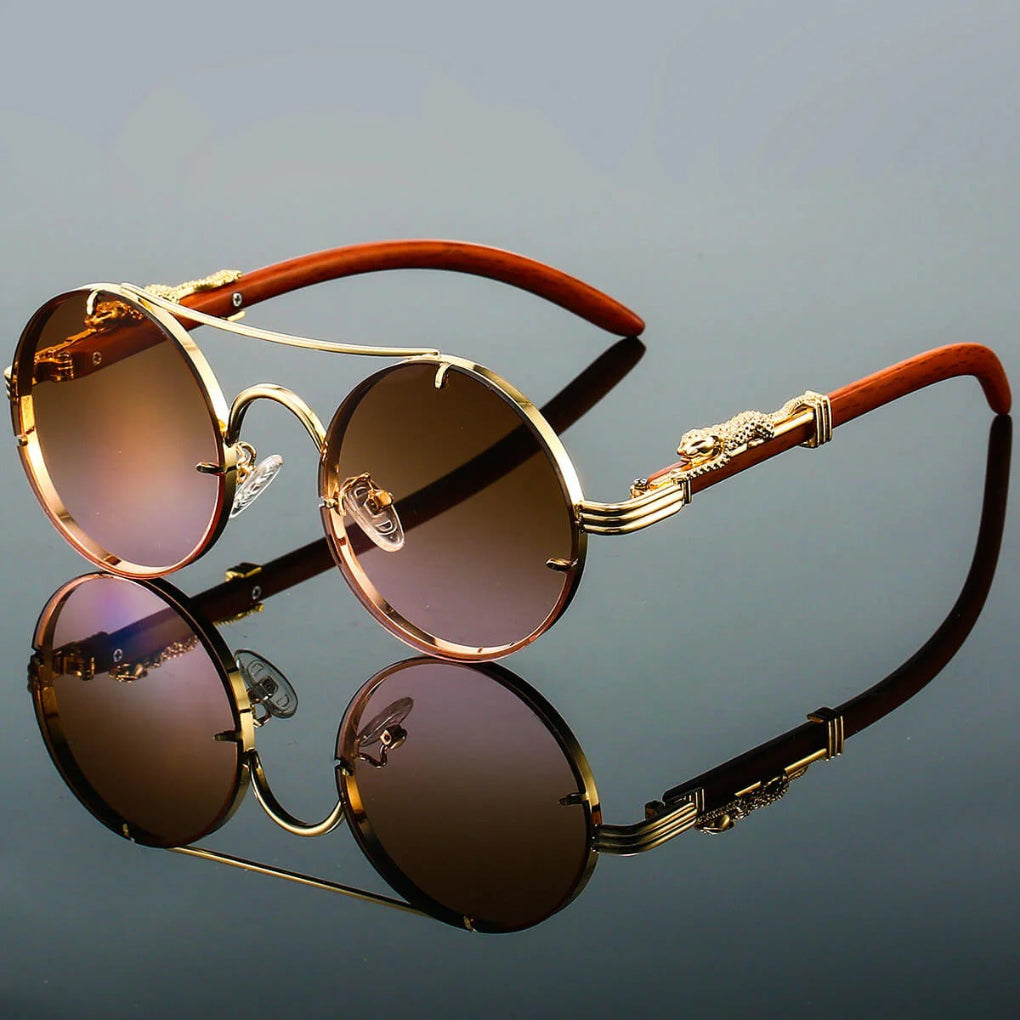 Occhiali da Sole Vintage a Doppio Ponte - Stile Retrò e Protezione Moderna