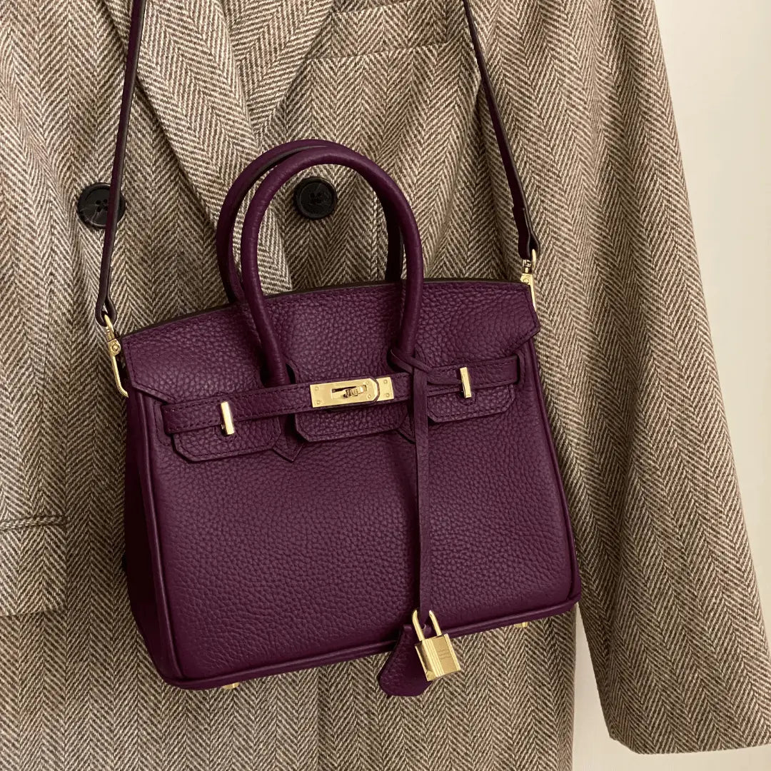 Borsa a mano di lusso in vera pelle da donna elegante e funzionale