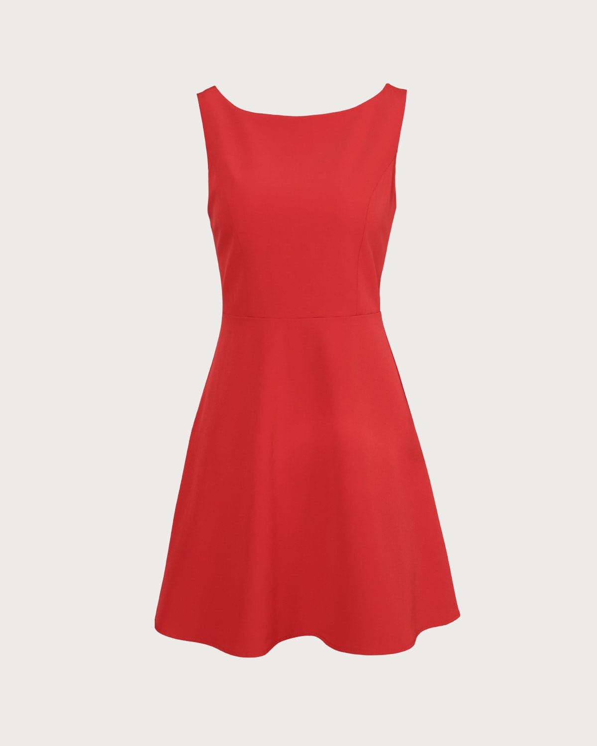 Joy | Sleeveless Boat Neck High Waist Ladies Day Mini Dress