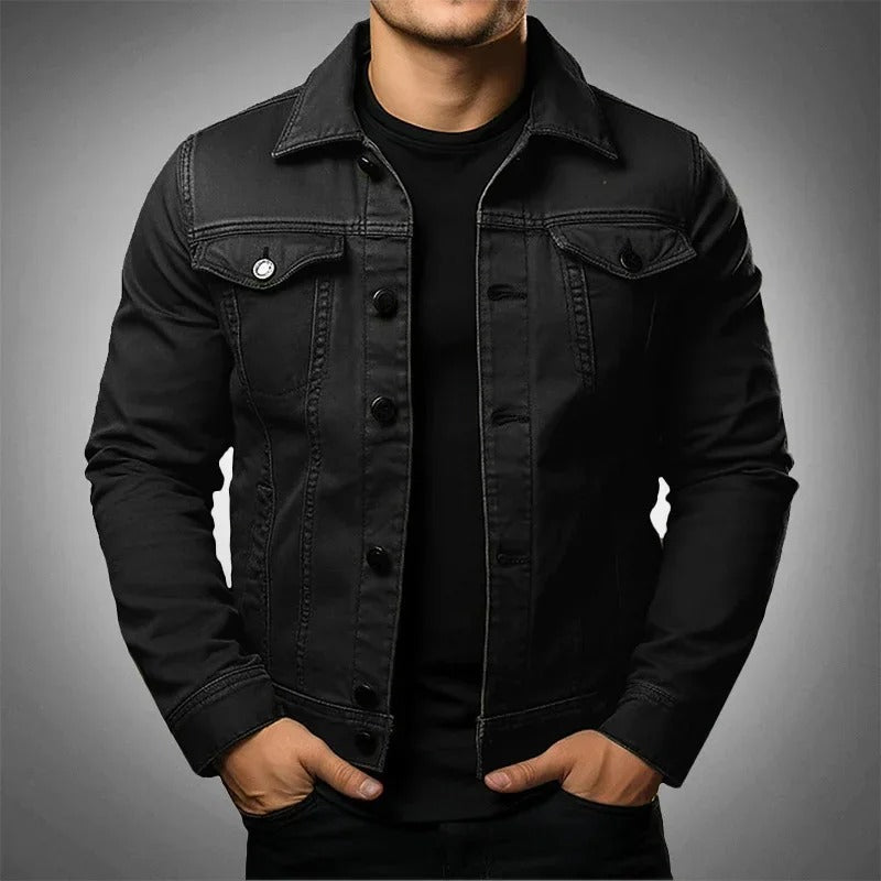 Giacca di Jeans Uomo Leggera | Giubbotto Denim Casual Primaverile | Capospalla Versatile con Taglio Moderno e Strutturato