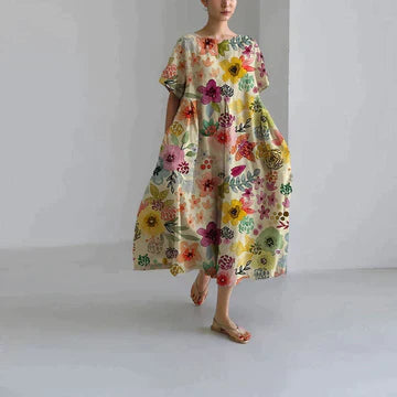 Zara Abito Donna – Stampa Floreale Elegante, Comfort Traspirante & Taglio Casual