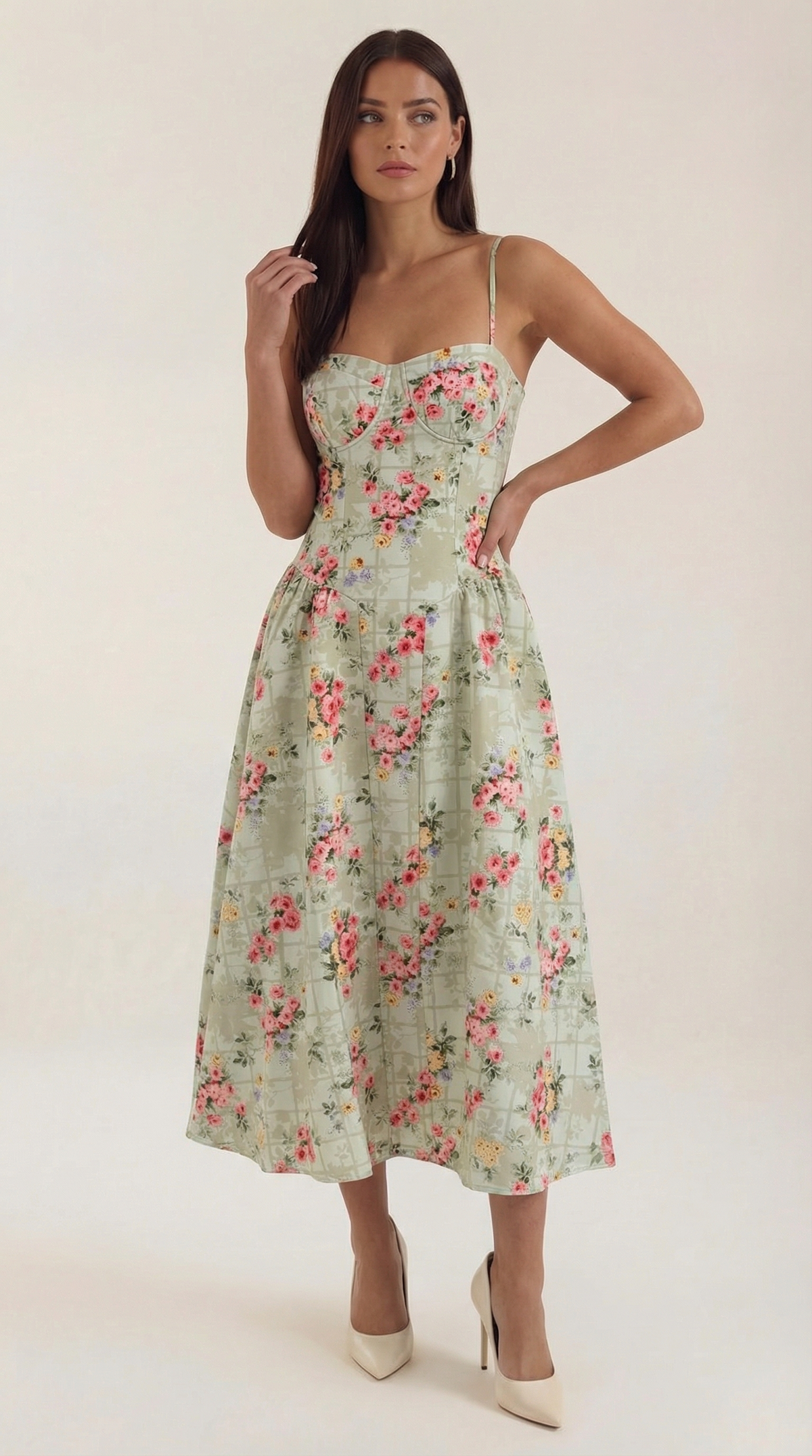 Odette Vestito Midi con Corpetto