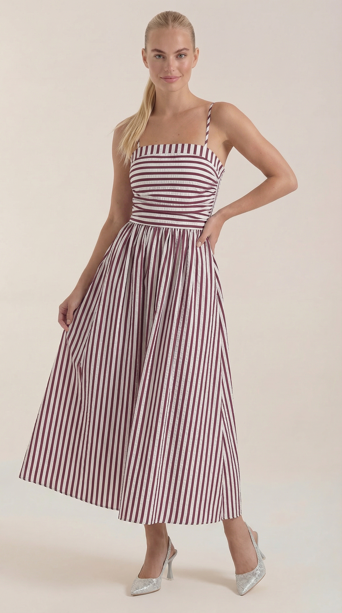 Sandra Maxi Abito a Righe