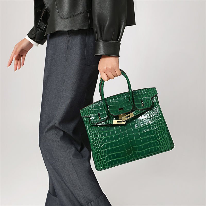 Borsa a mano di lusso in vera pelle da donna elegante e funzionale
