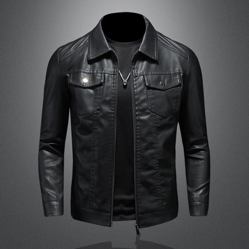 Giacca in Pelle Vintage da Uomo – Resistente, Comoda, Elegante e Classica