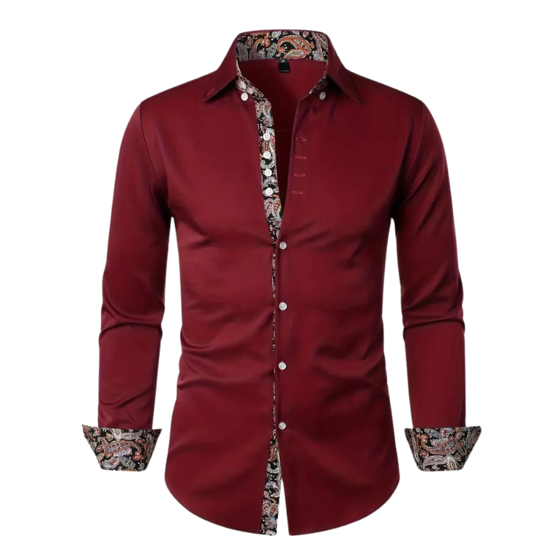 Camicia da uomo con dettagli Paisley