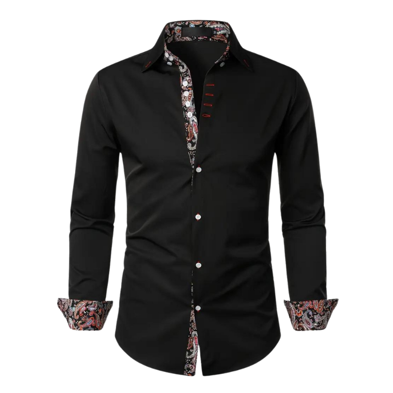 Camicia da uomo con dettagli Paisley