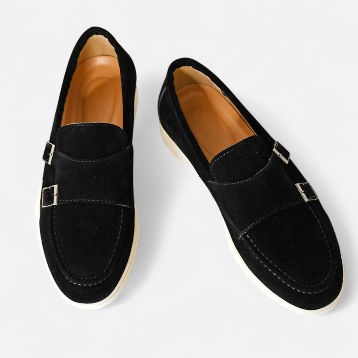 Mocassini Monk Strap in Scamosciato da Uomo – Eleganza Slip-On
