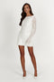 Abito corto donna paillettes maniche lunghe vestito elegante