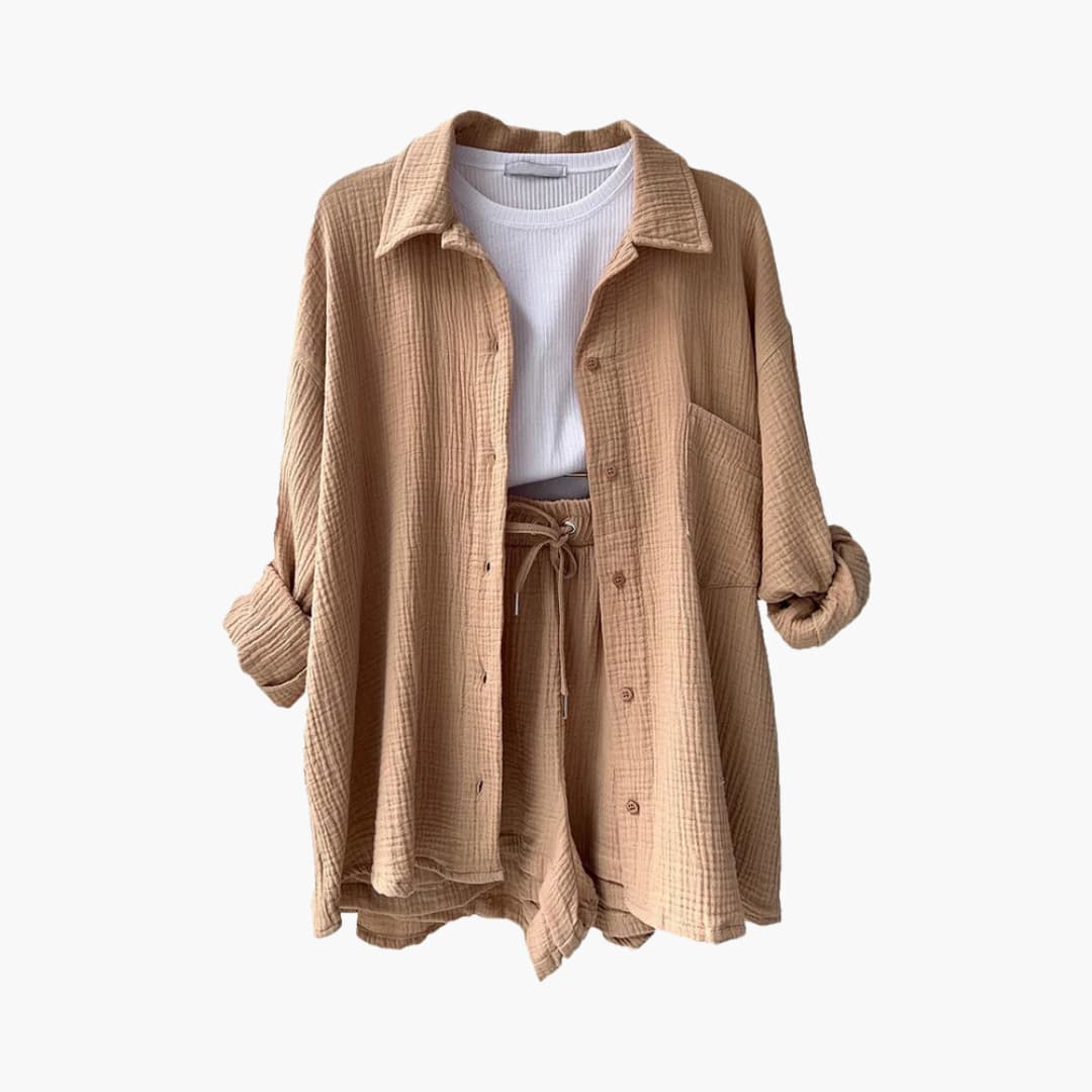 Completo Estivo Due Pezzi | Camicia e Shorts da Donna