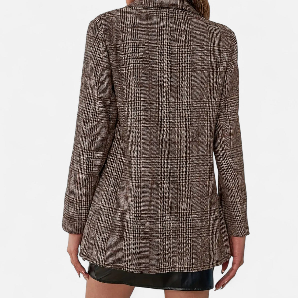Blazer Donna a Quadri Stile Heritage Monopetto | Giacca Sartoriale Elegante per Ufficio e Look Casual con Fodera Morbida