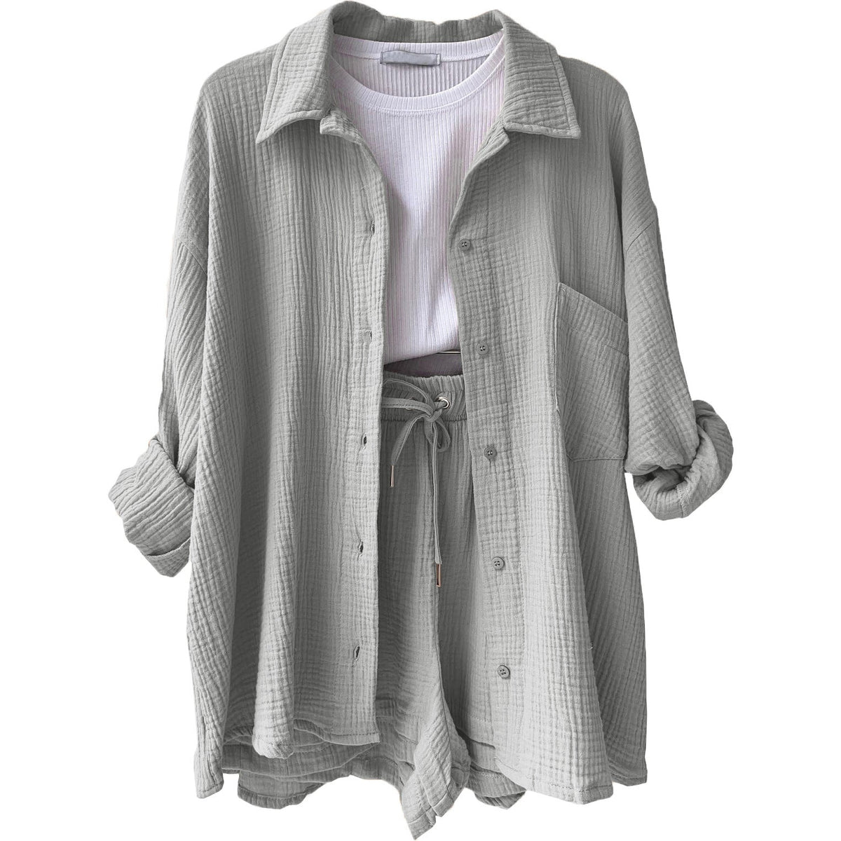 Completo Estivo Due Pezzi | Camicia e Shorts da Donna