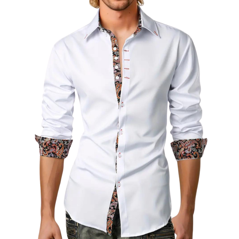 Camicia da uomo con dettagli Paisley