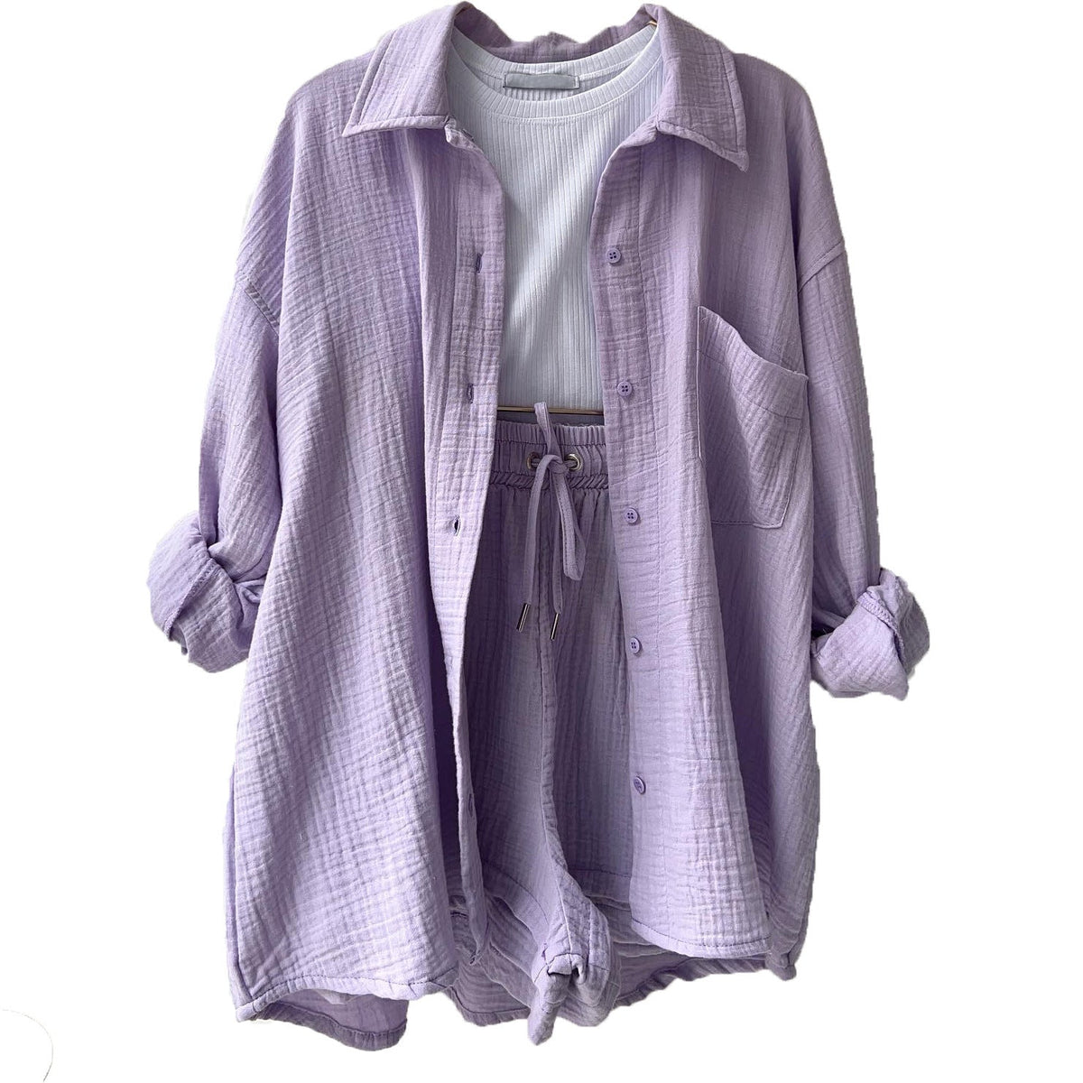 Completo Estivo Due Pezzi | Camicia e Shorts da Donna