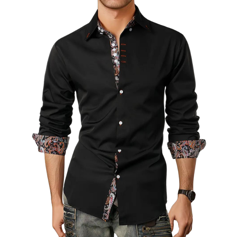 Camicia da uomo con dettagli Paisley