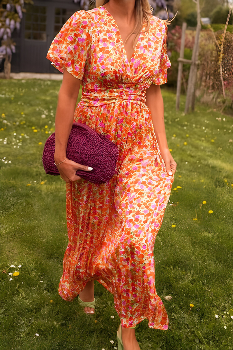 Ava™ | Elegante Maxi Dress con Scollo a V e Vestibilità Femminile