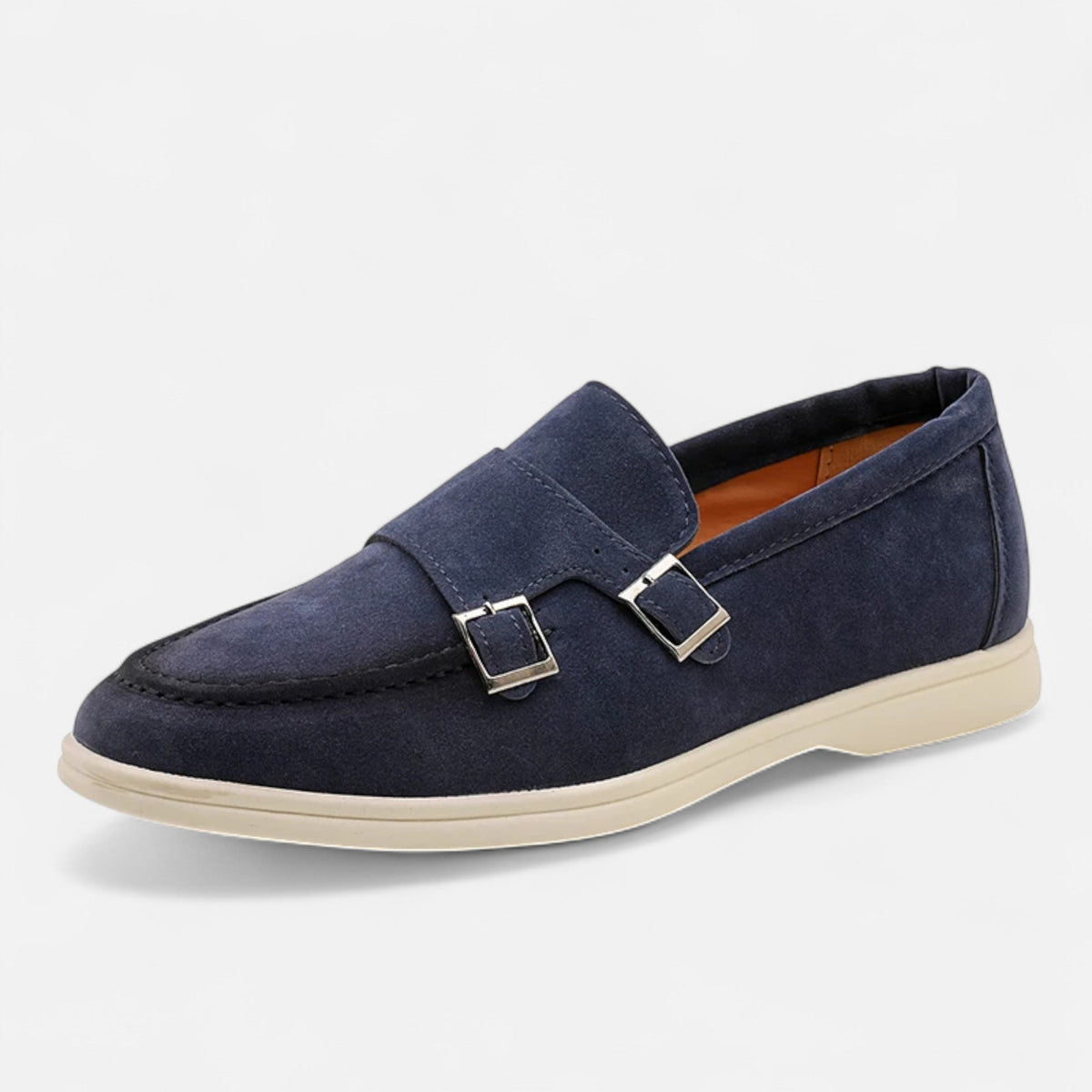 Mocassini Monk Strap in Scamosciato da Uomo – Eleganza Slip-On