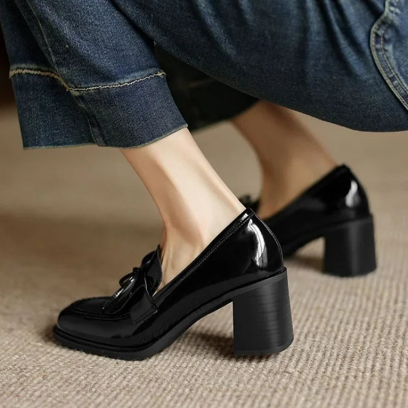 Eleganti Mocassini Dorothy con Tacco per Occasioni di Classe