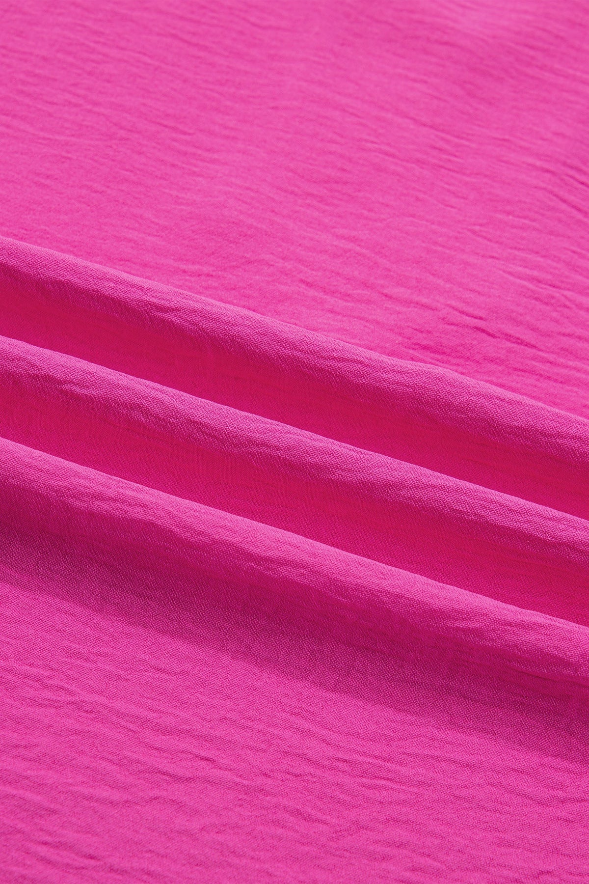 Top a Maniche Corte Ampie con Scollo a V Color Block Rosso Rosa