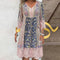Ada - Vintage blonde kjole med print
