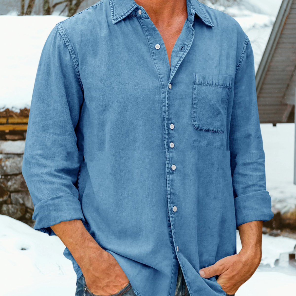 Bronislaw - Camicia Casual a Maniche Lunghe da Uomo