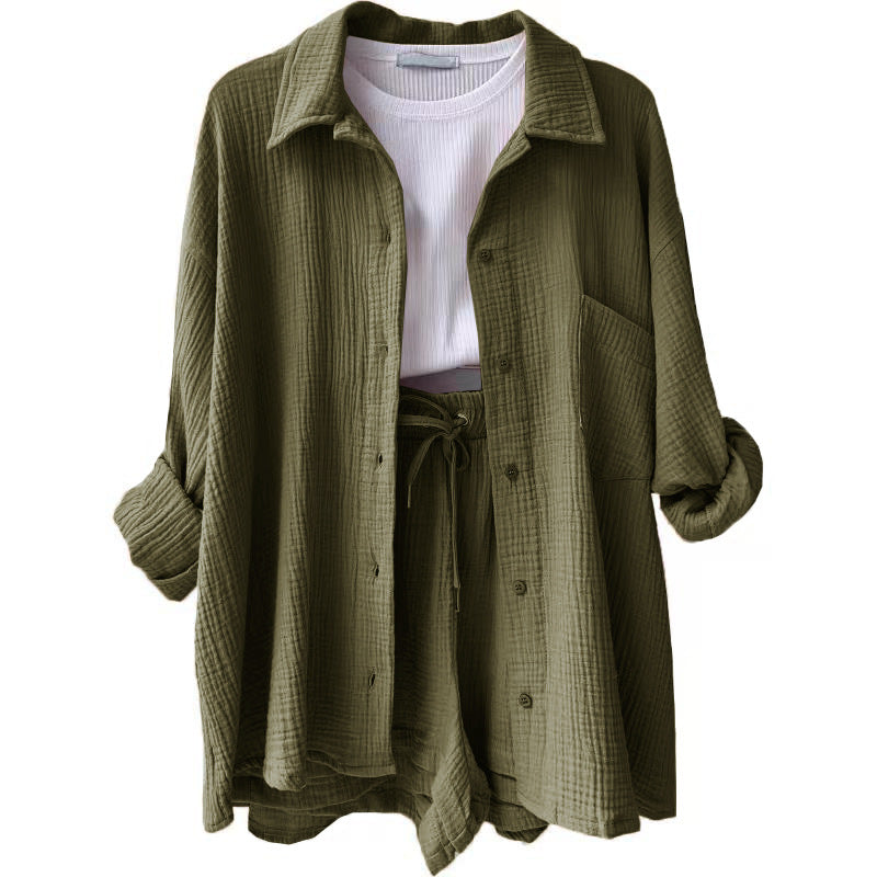 Completo Estivo Due Pezzi | Camicia e Shorts da Donna
