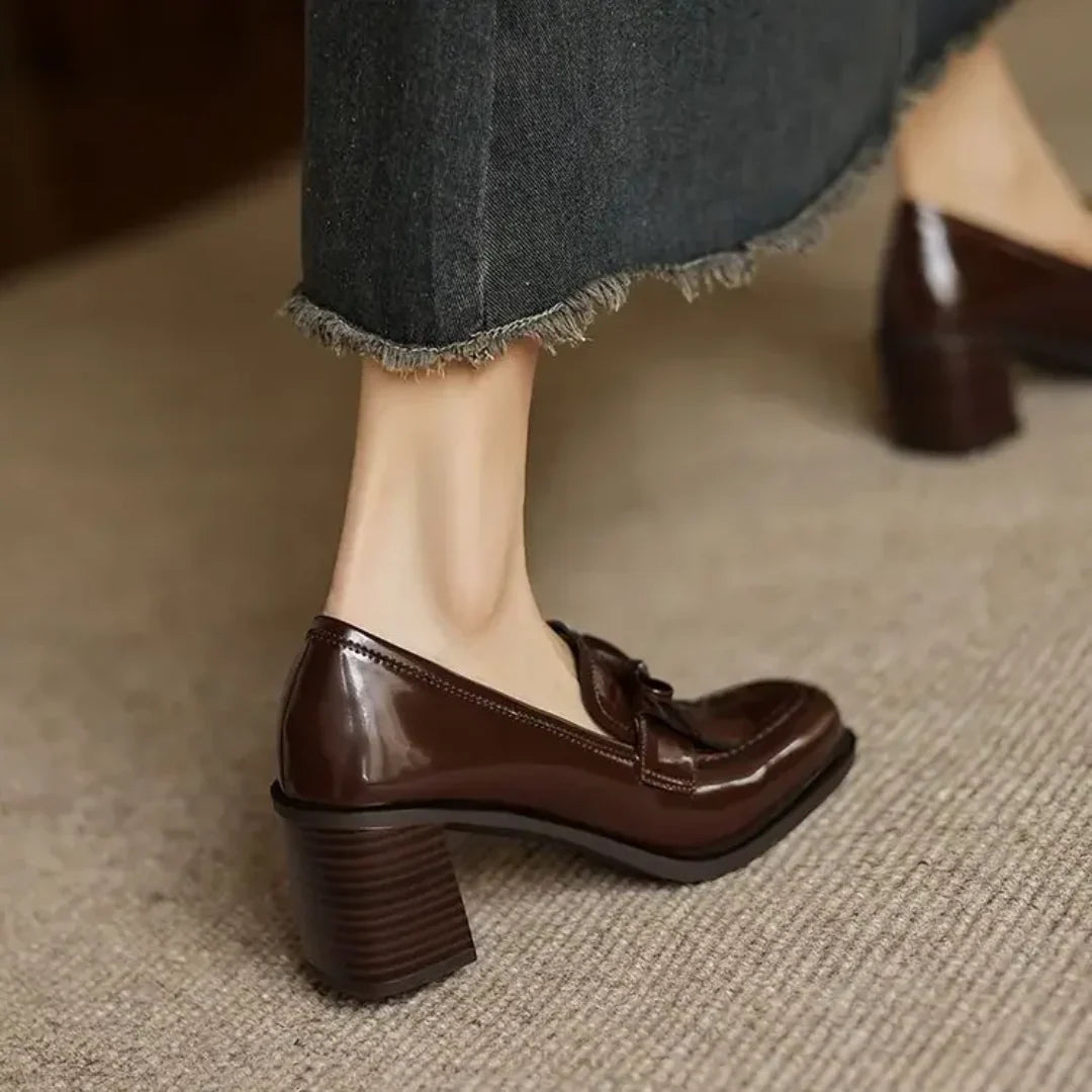 Eleganti Mocassini Dorothy con Tacco per Occasioni di Classe