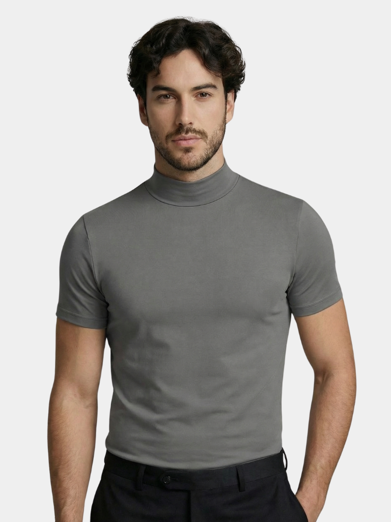 Maglietta casual a collo alto